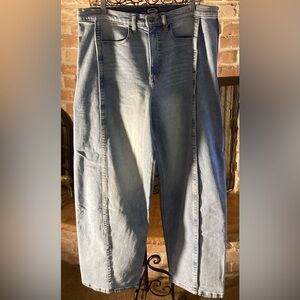 Scoop Slouchy Barrel Blue Denim Jeans